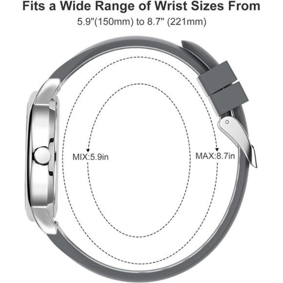 Waterproof Watch  - Military Time Luminous with Second Hand, Silicone Band - Picture 6 of 6